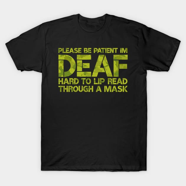 Deaf Awareness Social Distancing Camo T-Shirt by BraaiNinja